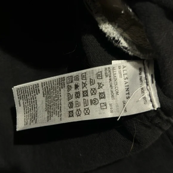 NWT ALLSAINTS Morton Mixed Media Military Jacket size XS/S - Picture 8 of 8